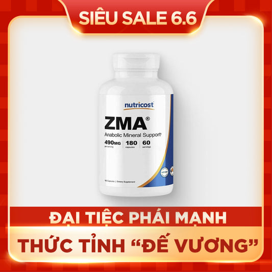 Nutricost ZMA Anabolic Mineral Support - 180 viên