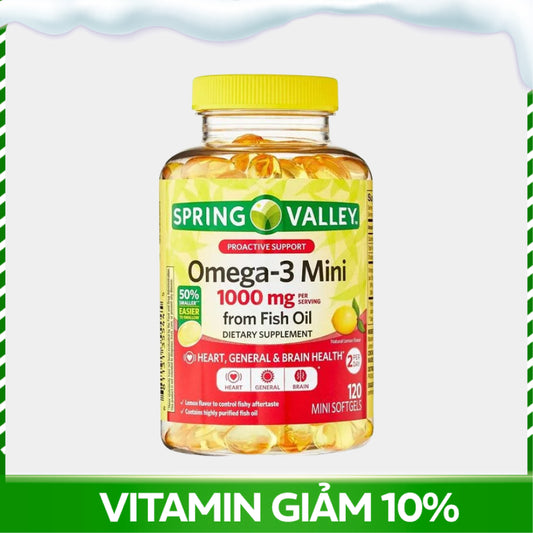 Spring Valley Omega 3 Fish Oil 1000mg 120 viên