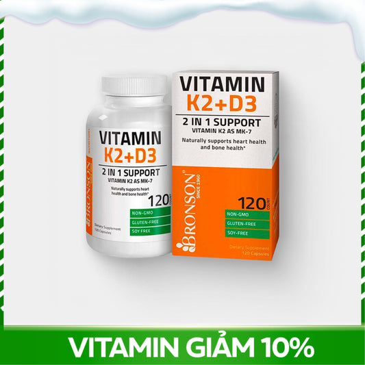 Bronson Vitamin D3 K2 120 Viên